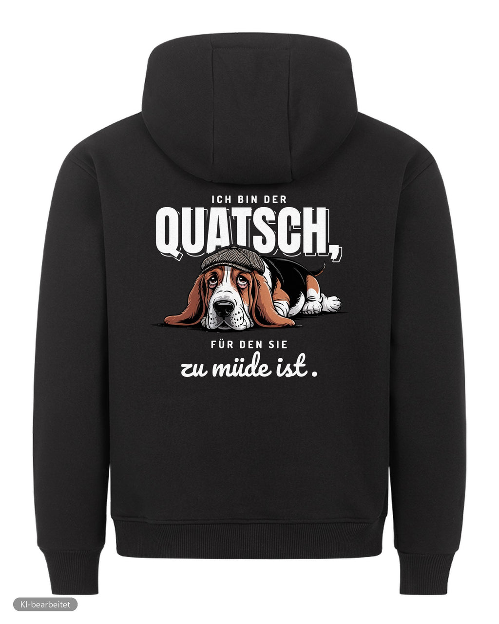 Zu müde für den Quatsch Partnerlook Hoodies: Rückendruck, Hoodie für ihn in Schwarz