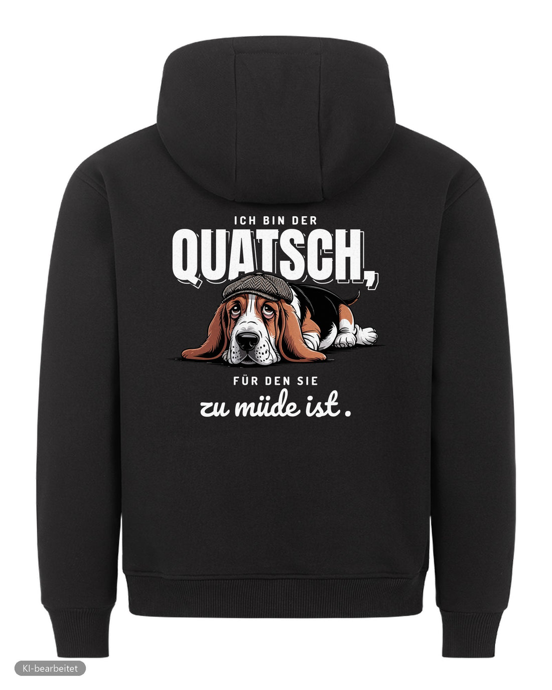 Zu müde für den Quatsch Partnerlook Hoodies: Rückendruck, Hoodie für ihn in Schwarz