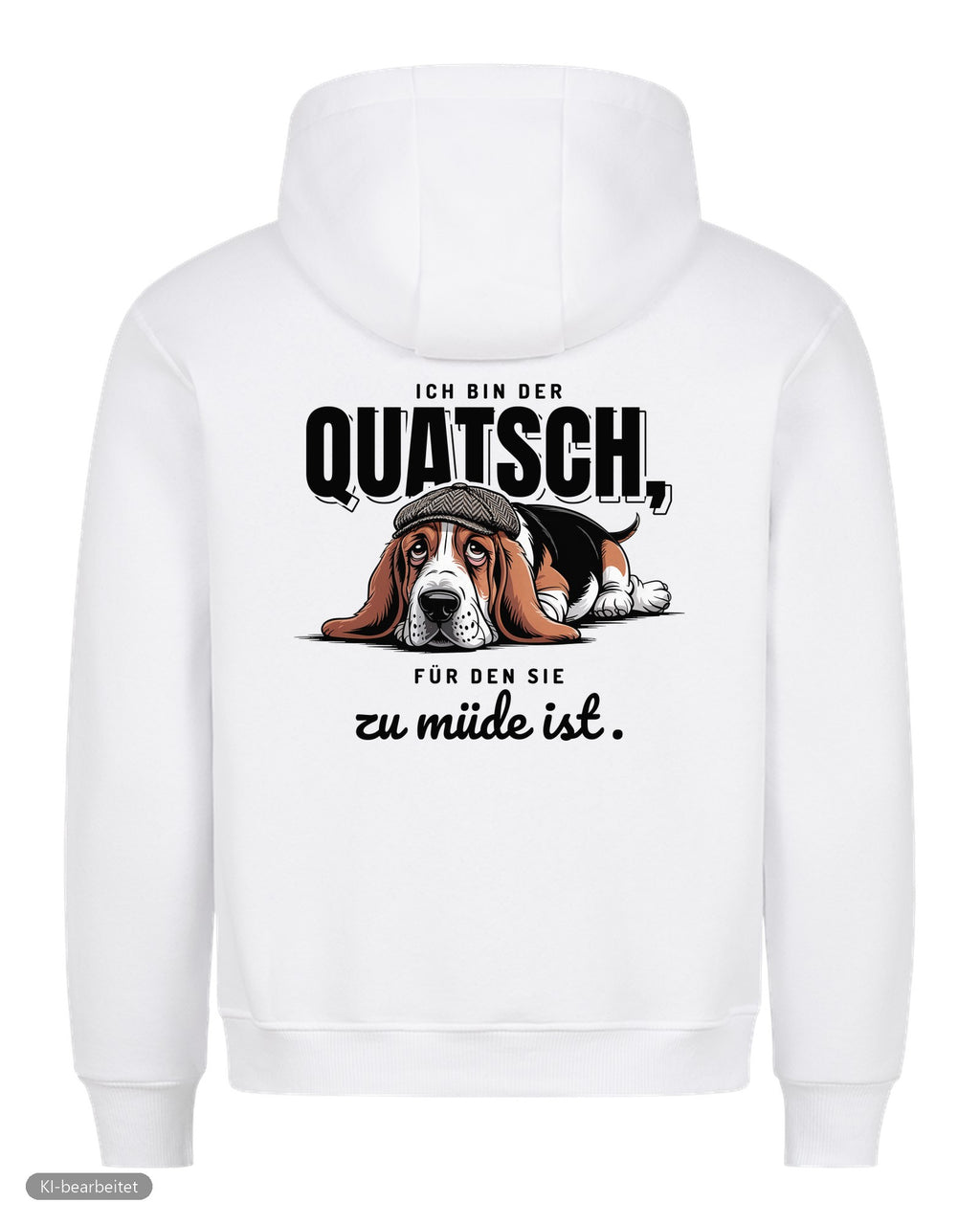 Zu müde für den Quatsch Partnerlook Hoodies: Rückendruck, Hoodie für ihn in Weiß