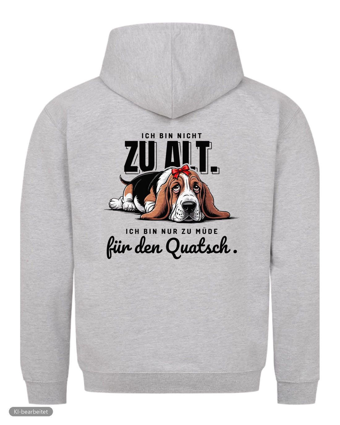 Zu müde für den Quatsch Partnerlook Hoodies: Rückendruck, Hoodie für sie in Grau