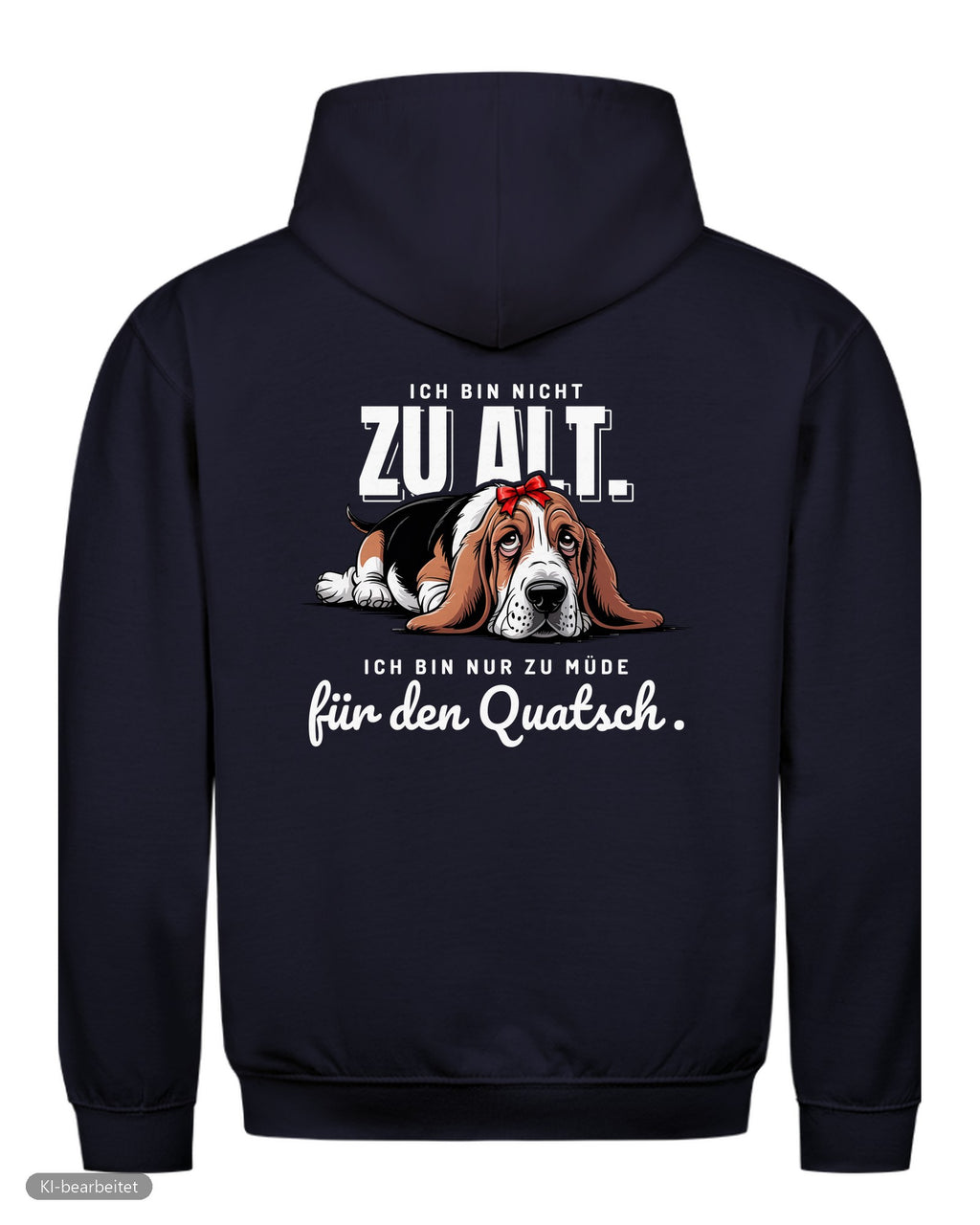 Zu müde für den Quatsch Partnerlook Hoodies: Rückendruck, Hoodie für sie in Navy