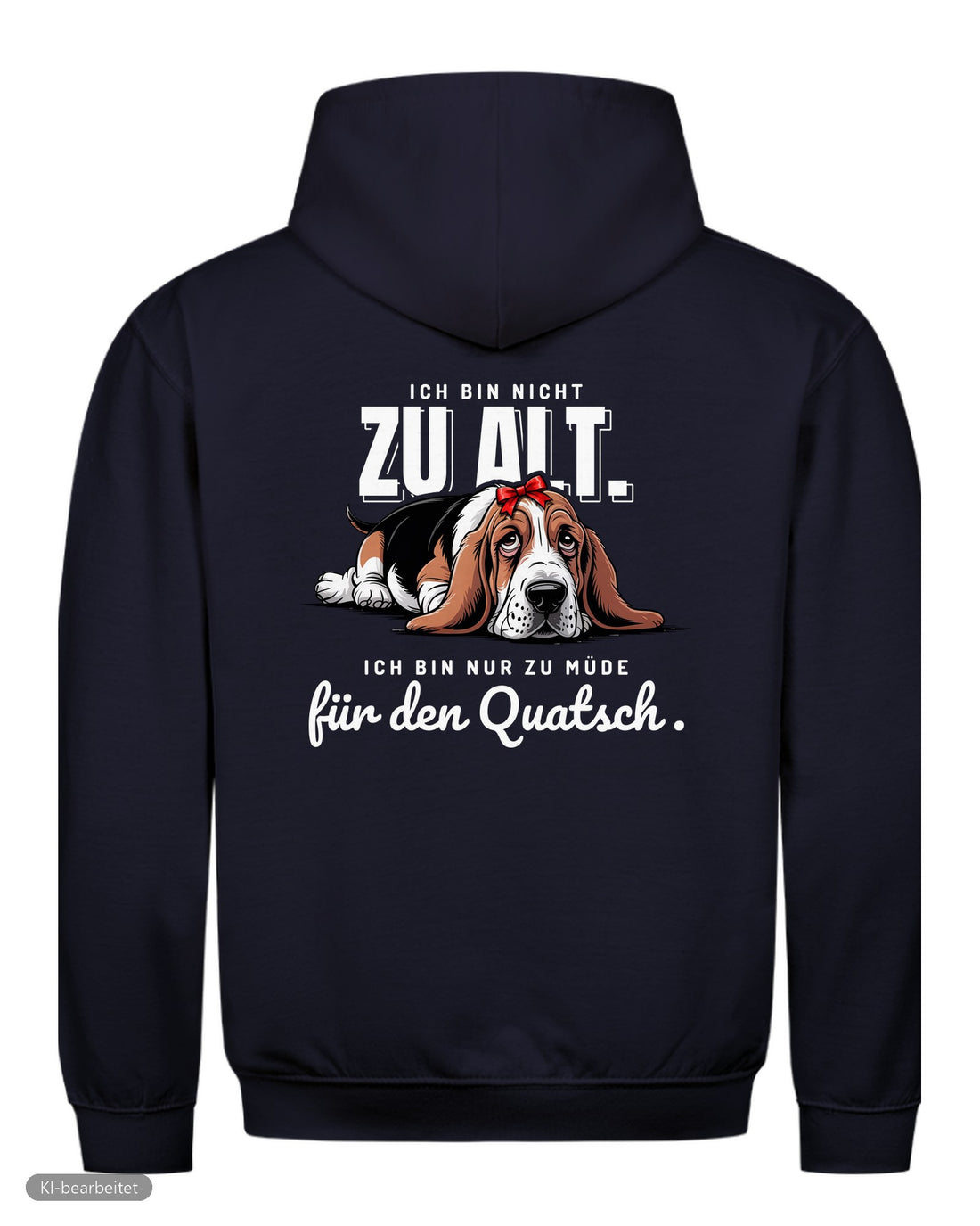 Zu müde für den Quatsch Partnerlook Hoodies: Rückendruck, Hoodie für sie in Navy