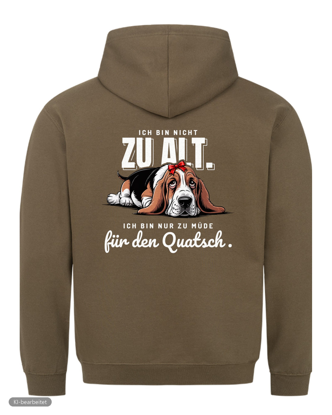 Zu müde für den Quatsch Partnerlook Hoodies: Rückendruck, Hoodie für sie in Oliv