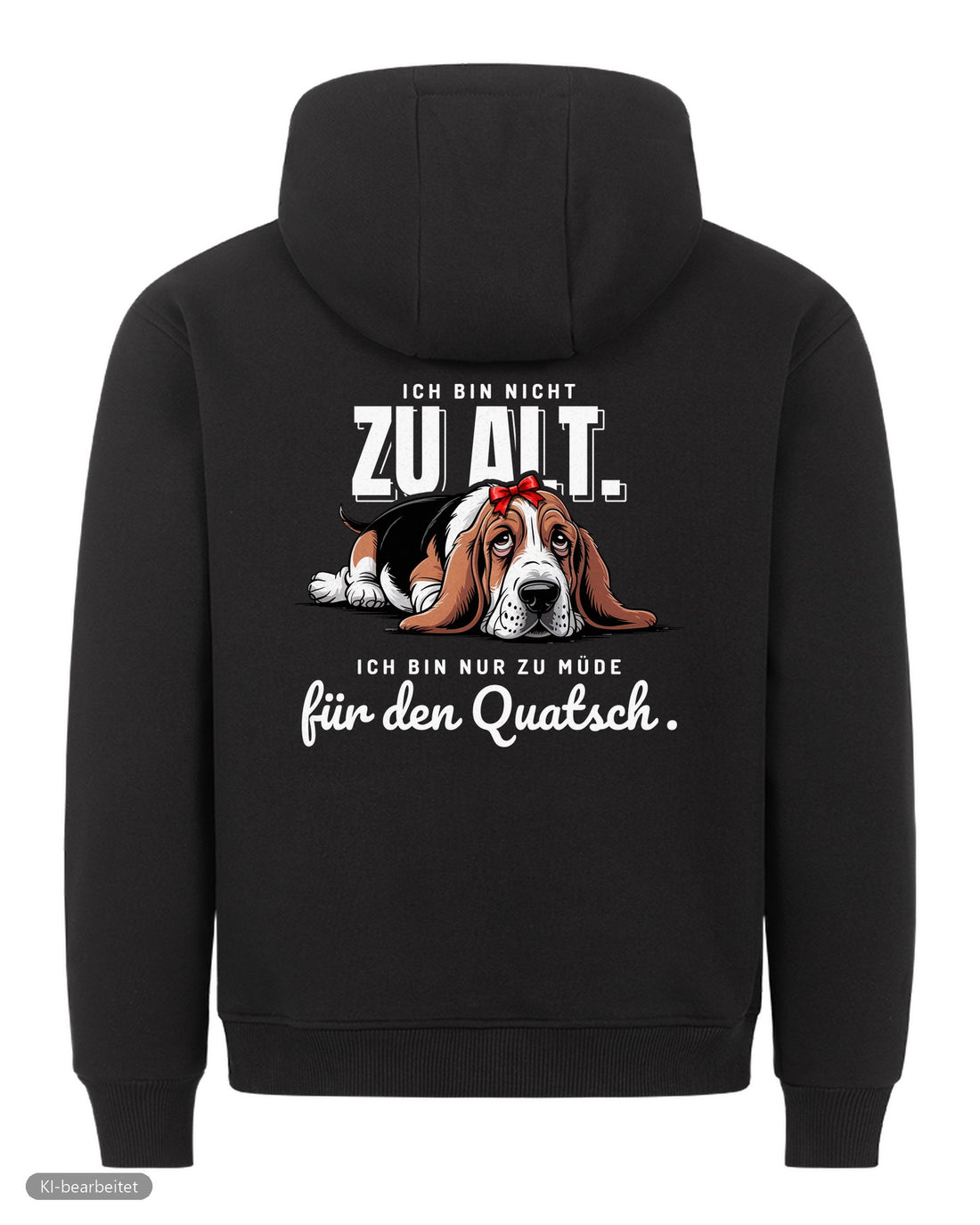 Zu müde für den Quatsch Partnerlook Hoodies: Rückendruck, Hoodie für sie in Schwarz