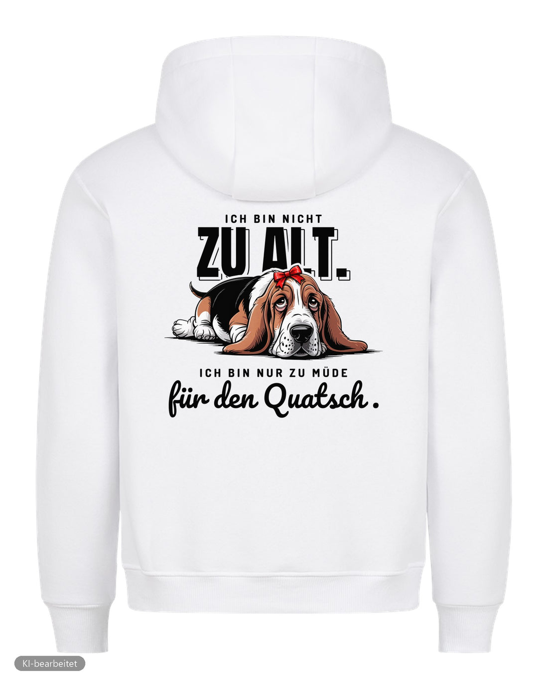 Zu müde für den Quatsch Partnerlook Hoodies: Rückendruck, Hoodie für sie in Weiß