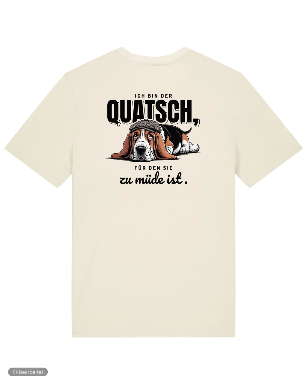 Zu müde für den Quatsch Partnerlook T-Shirts: Rückendruck, Shirt für ihn in Beige