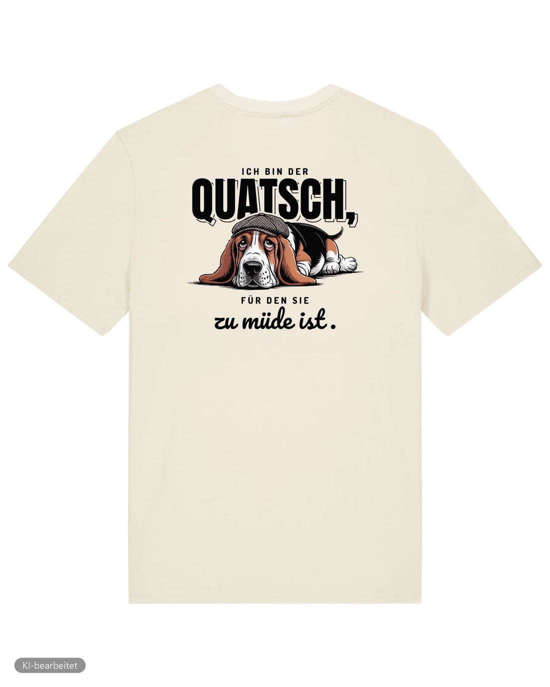 Zu müde für den Quatsch Partnerlook T-Shirts: Rückendruck, Shirt für ihn in Beige