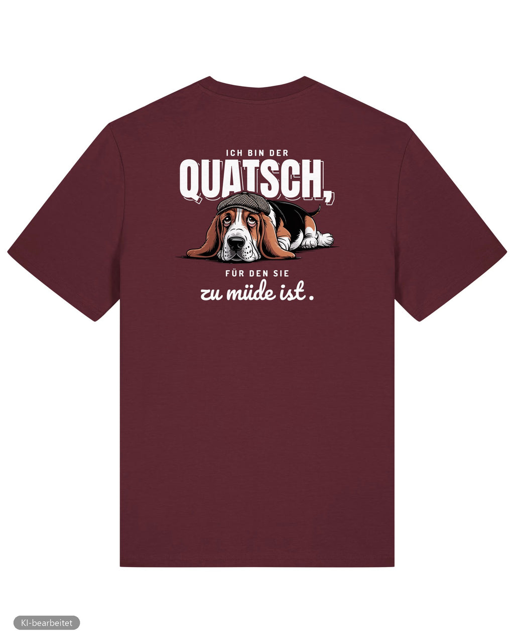 Zu müde für den Quatsch Partnerlook T-Shirts: Rückendruck, Shirt für ihn in Burgunder