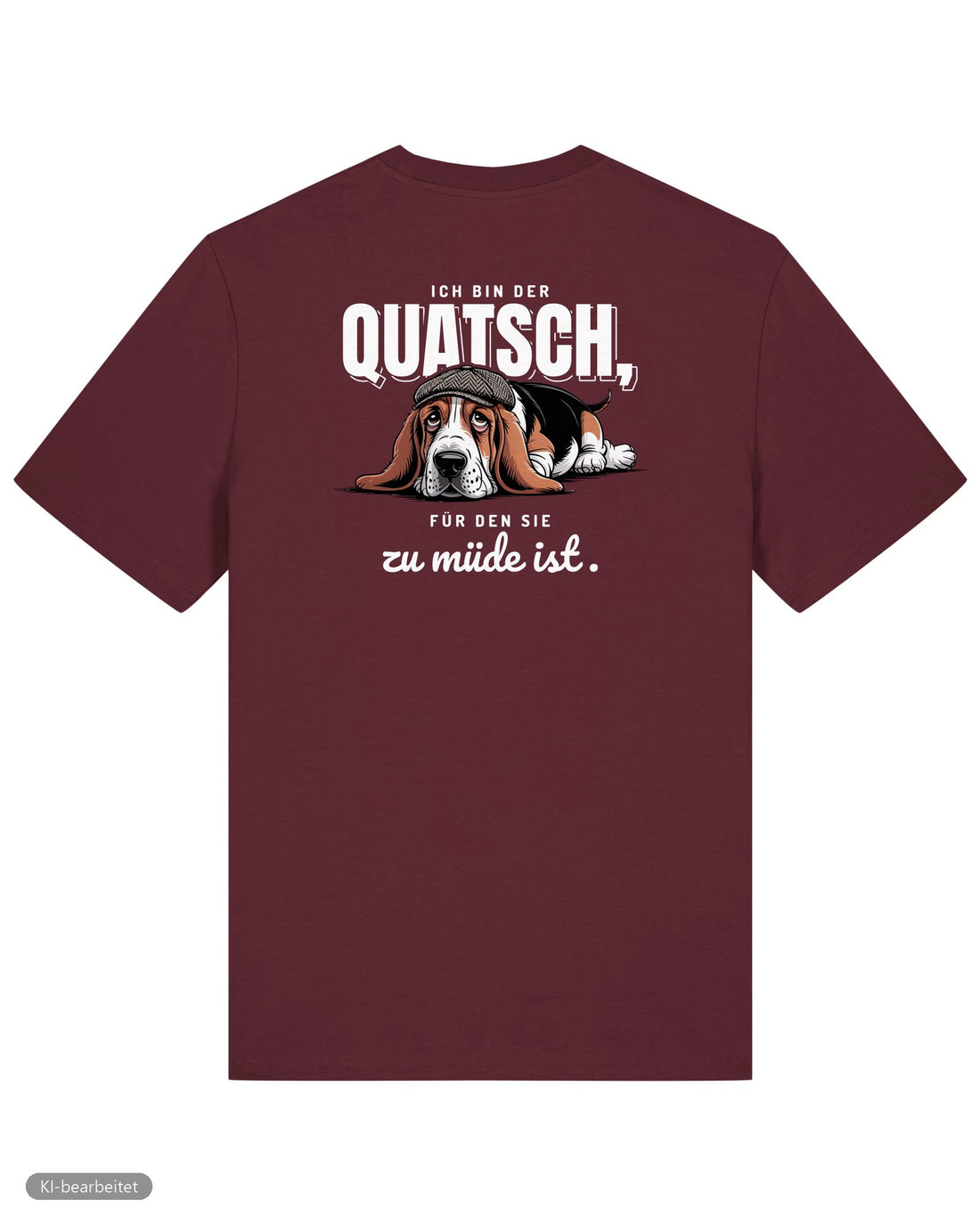 Zu müde für den Quatsch Partnerlook T-Shirts: Rückendruck, Shirt für ihn in Burgunder
