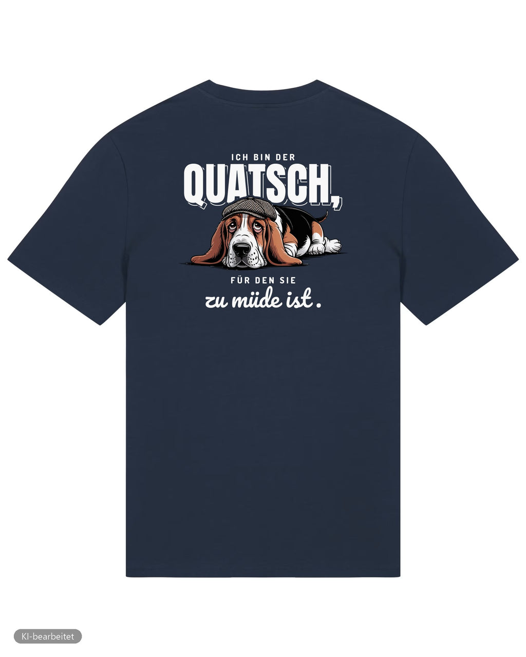 Zu müde für den Quatsch Partnerlook T-Shirts: Rückendruck, Shirt für ihn in Navy