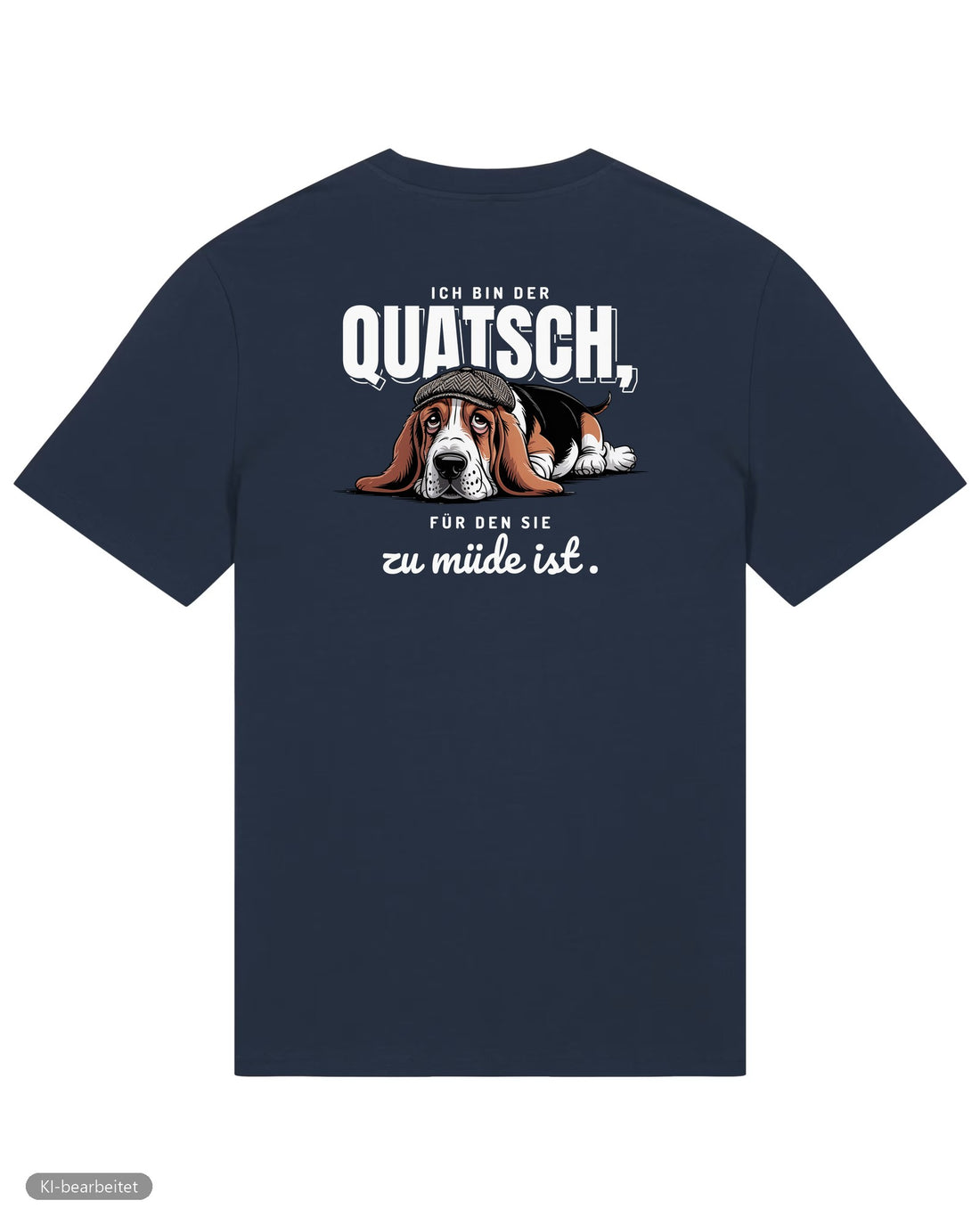 Zu müde für den Quatsch Partnerlook T-Shirts: Rückendruck, Shirt für ihn in Navy